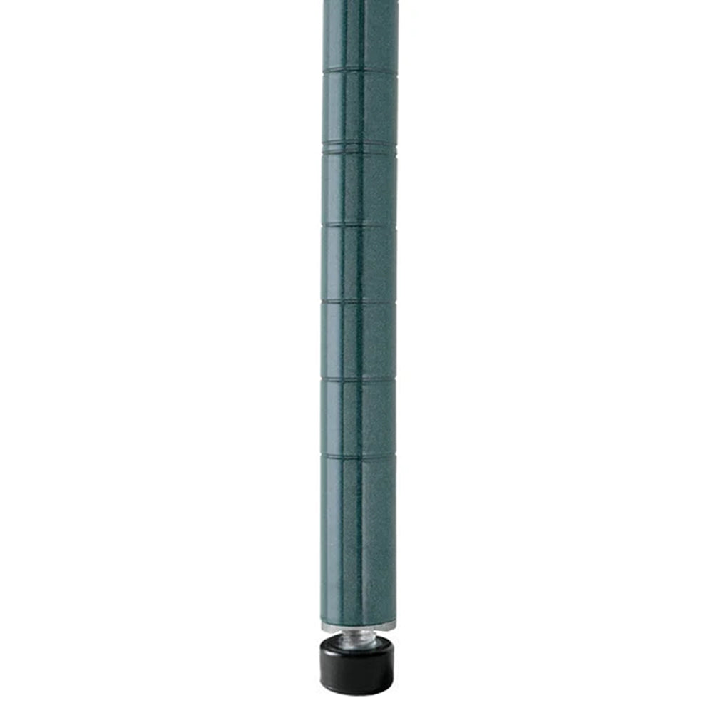 12"d 4-Tier Green Wire Shelving