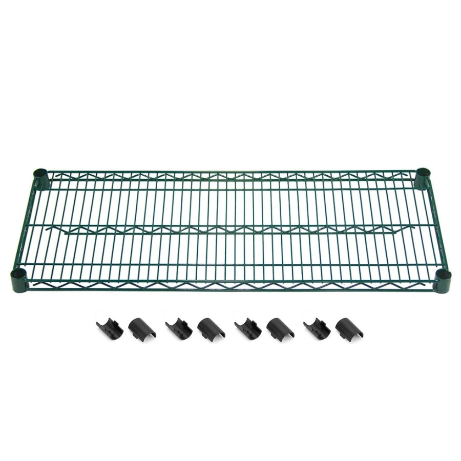 Green Wire Shelves with Shelf Clips