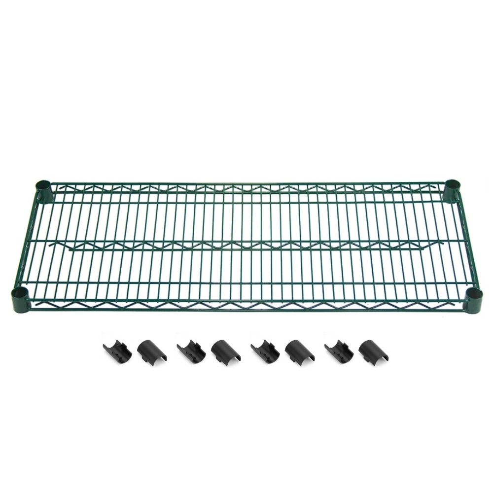 Green Wire Shelves with Shelf Clips