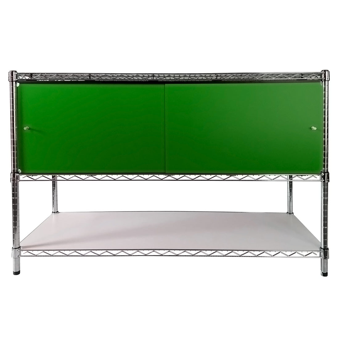 18"d x 48"w x 16"h Sliding Door Wire Shelving Enclosures