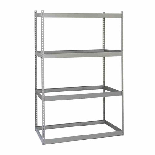 Lyon 18"d 4-Shelf Heavy-Duty Boltless Shelving Starter Units - Gray