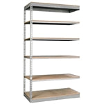 Lyon 12"d 6-Shelf Light-Duty Boltless Shelving Add-On Units - Gray