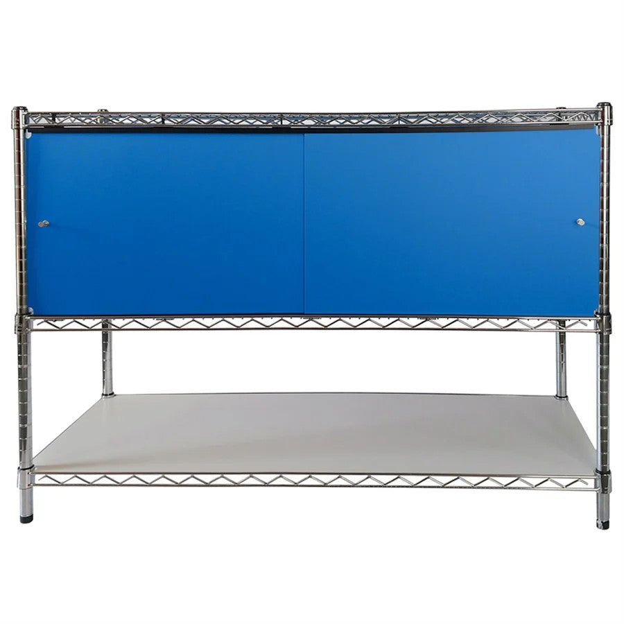 24"d x 42"w x 18"h Sliding Door Wire Shelving Enclosures