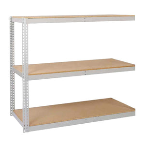 Lyon 24"d 3-Shelf Heavy-Duty Boltless Shelving Add-On Units - Gray