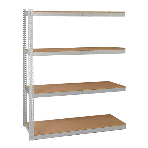 Lyon 24"d 4-Shelf Heavy-Duty Boltless Shelving Add-On Units - Gray