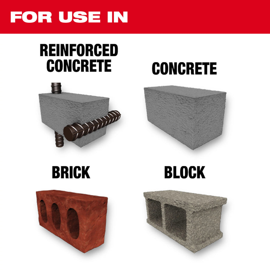 Milwaukee SDS Max 4CT MX4™ 1/2" X 12" X 17" (48-20-3903)