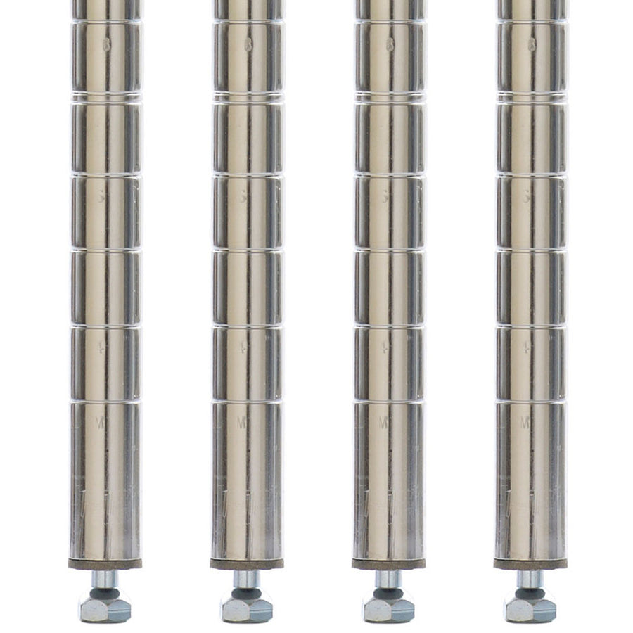 Metro Chrome Super Erecta SiteSelect Stationary Posts - 4-Pack