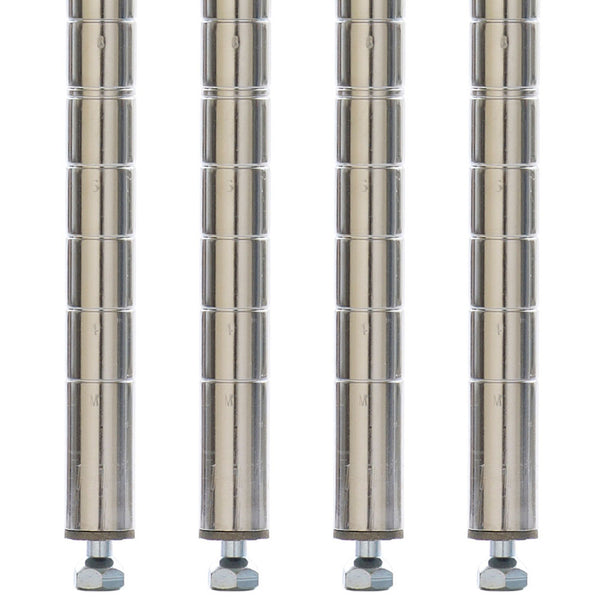 Metro Chrome Super Erecta SiteSelect Stationary Posts - 4-Pack