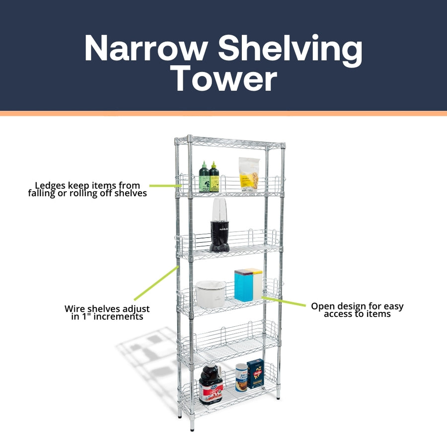 Narrow Shelving Tower