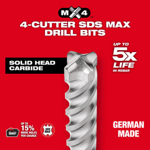 Milwaukee SDS Max 4CT MX4™ 1/2" X 16" X 21" (48-20-3904)