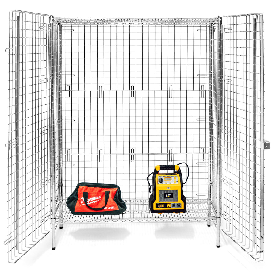 24"d Chrome Wire Security Cages