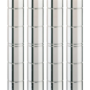 Super Erecta SiteSelect Stationary Posts - Stainless Steel - 4-Pack