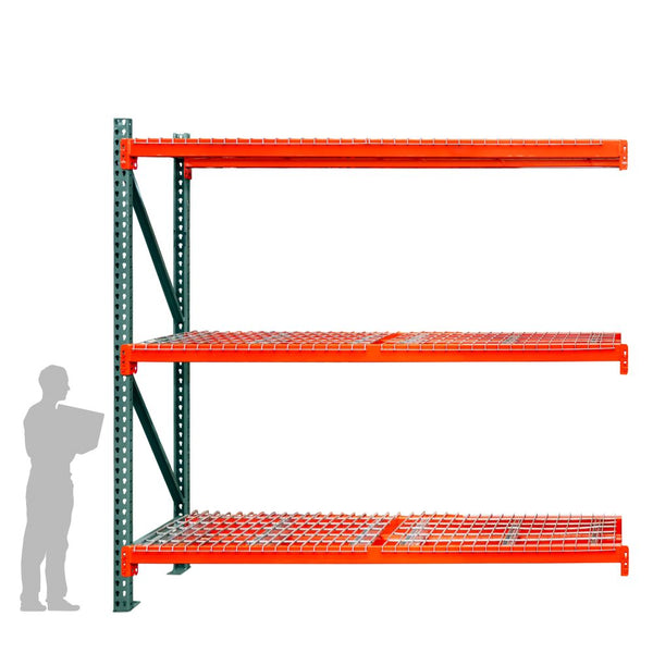 3-Tier Teardrop Pallet Rack Add-On Units w/ Wire Decking - Standard Duty - 48