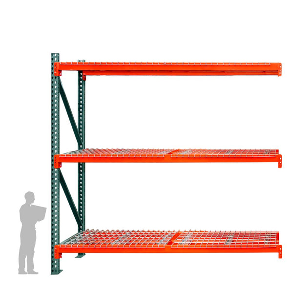 3-Tier Teardrop Pallet Rack Add-On Units w/ Wire Decking - 42