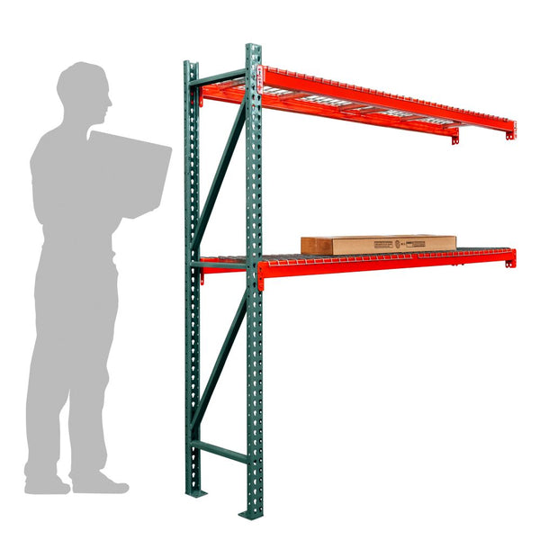 2-Tier Teardrop Pallet Rack Add-On Units w/ Wire Decking - 36