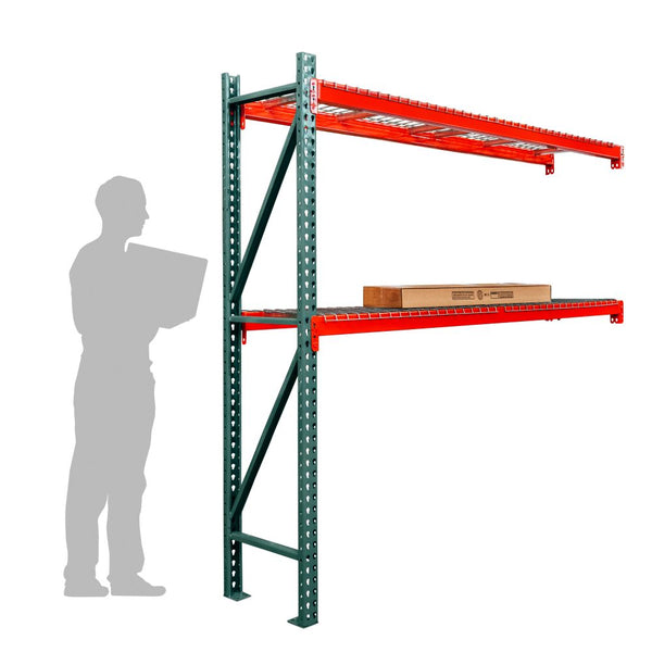2-Tier Teardrop Pallet Rack Add-On Units w/ Wire Decking - 42