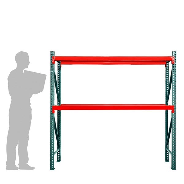 2-Tier Teardrop Pallet Rack Starter Units - 36