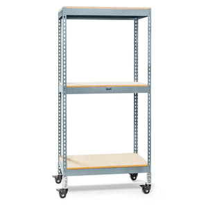 Lyon 18"d 3-Shelf Heavy-Duty Boltless Shelving Starter Units - Gray