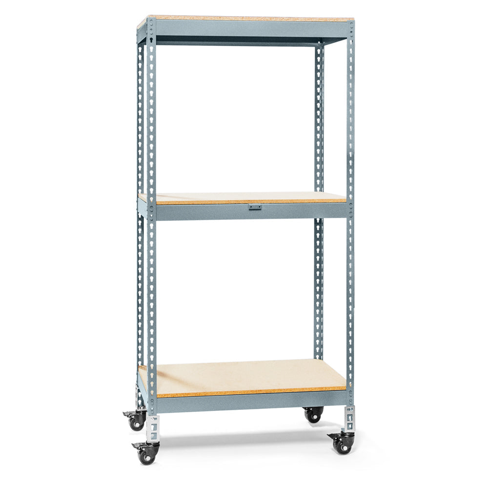 Lyon 24"d 3-Shelf Heavy-Duty Boltless Shelving Starter Units - Gray
