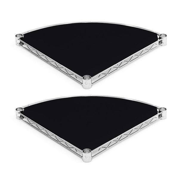 Radius Plastic Wire Shelf Liners 2-Pack - Black, Gray, White