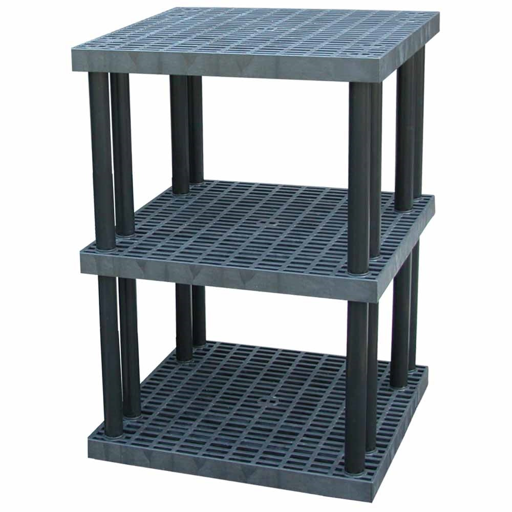 DuraShelf Grid Top 36"w x 51"h 3-Shelf System