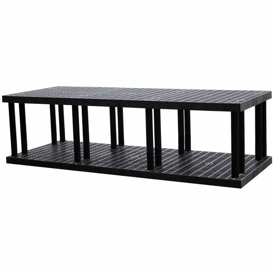 DuraShelf Grid Top 96"w x 27"h Base 2-Shelf System