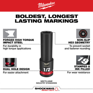 Milwaukee 31PC SHOCKWAVE™ Impact Duty Socket 1/2” Drive Set with PACKOUT™ (49-66-6806)
