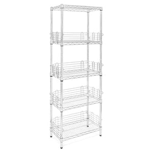 Chrome 5-Tier Storage Tower
