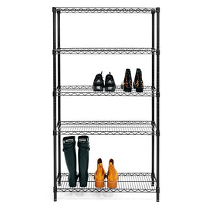 Black 5-Tier Shoe Rack