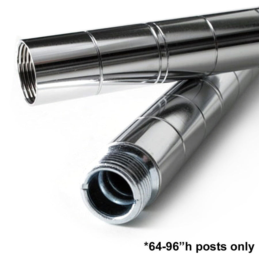 Threaded Wire Shelf Posts Chrome Wire Shelving Posts - 4-Pack by Shelving.com