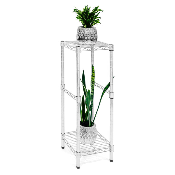 Chrome 2-Tier Plant Stand