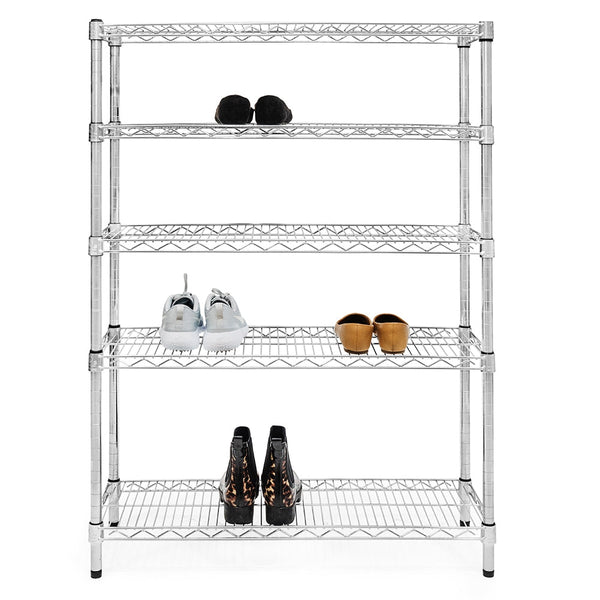 Chrome 5-Tier Shoe Rack