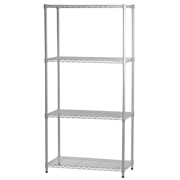 White Wire Shelving with 4 Shelves - 18