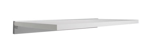 White floating shelf with a sleek, minimalist design, suitable for modern interior decor.