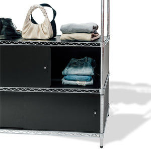 Closet Wire Shelving with Enclosures