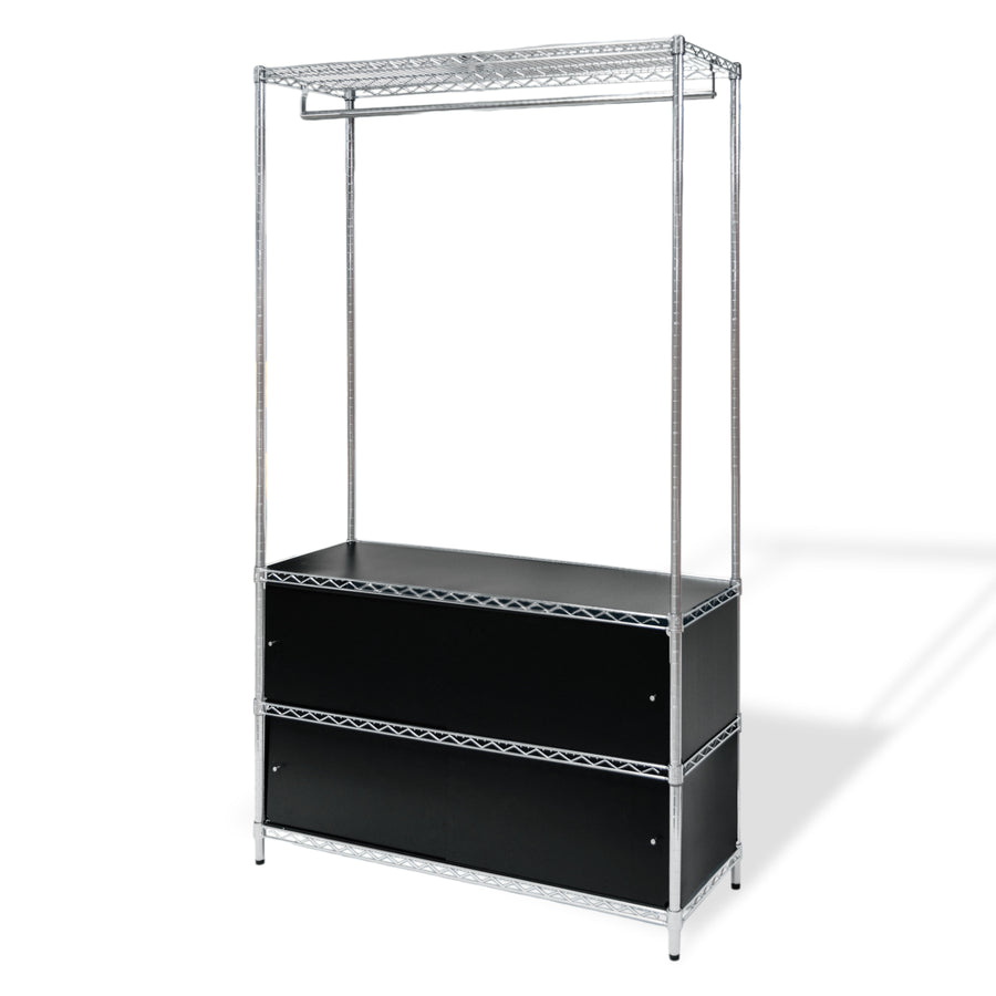 Closet Wire Shelving with Enclosures