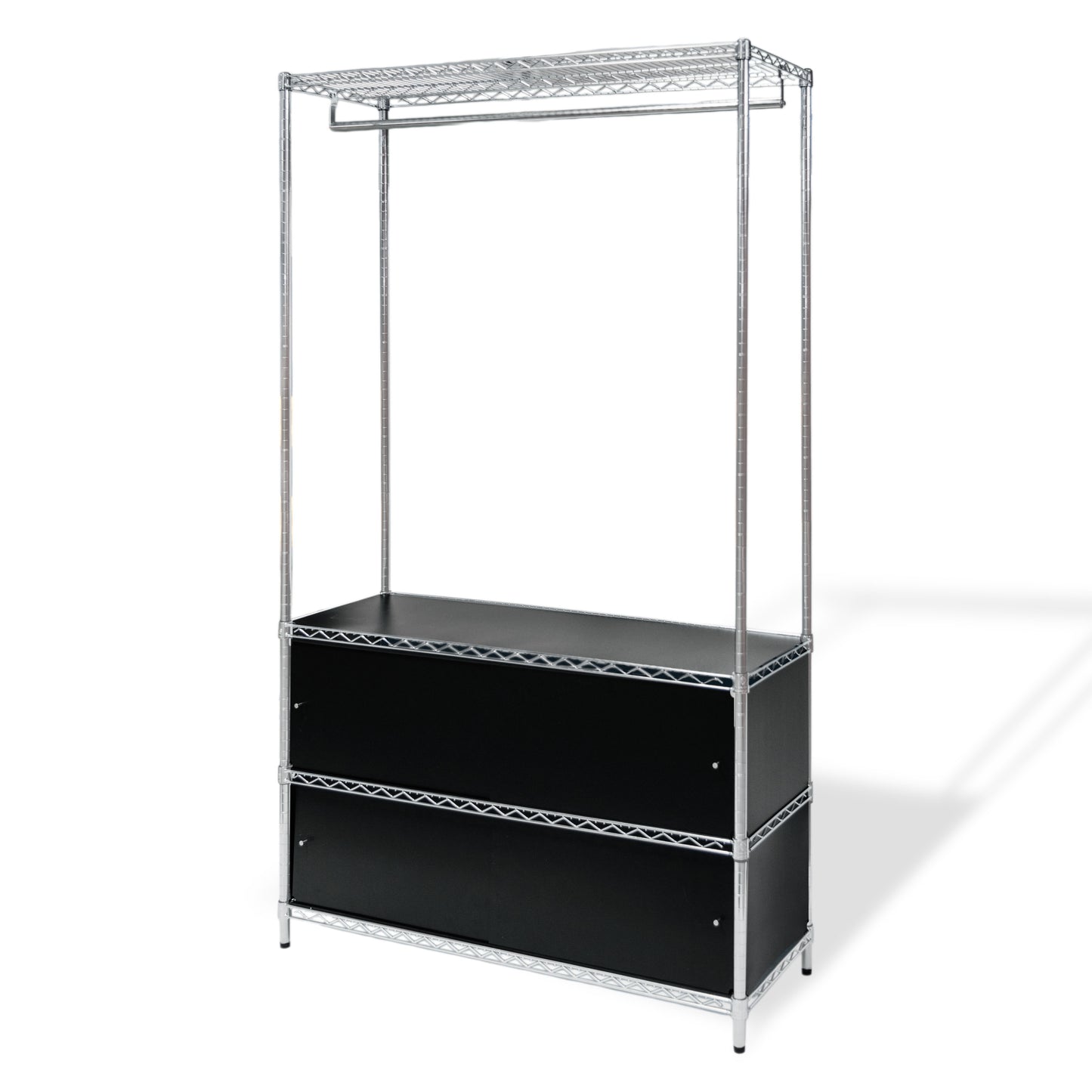 Closet Wire Shelving with Enclosures
