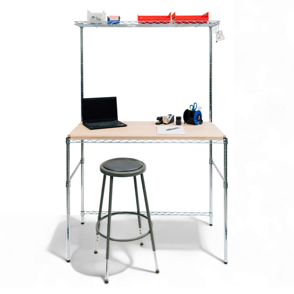 Workbench with Cantilever Shelf