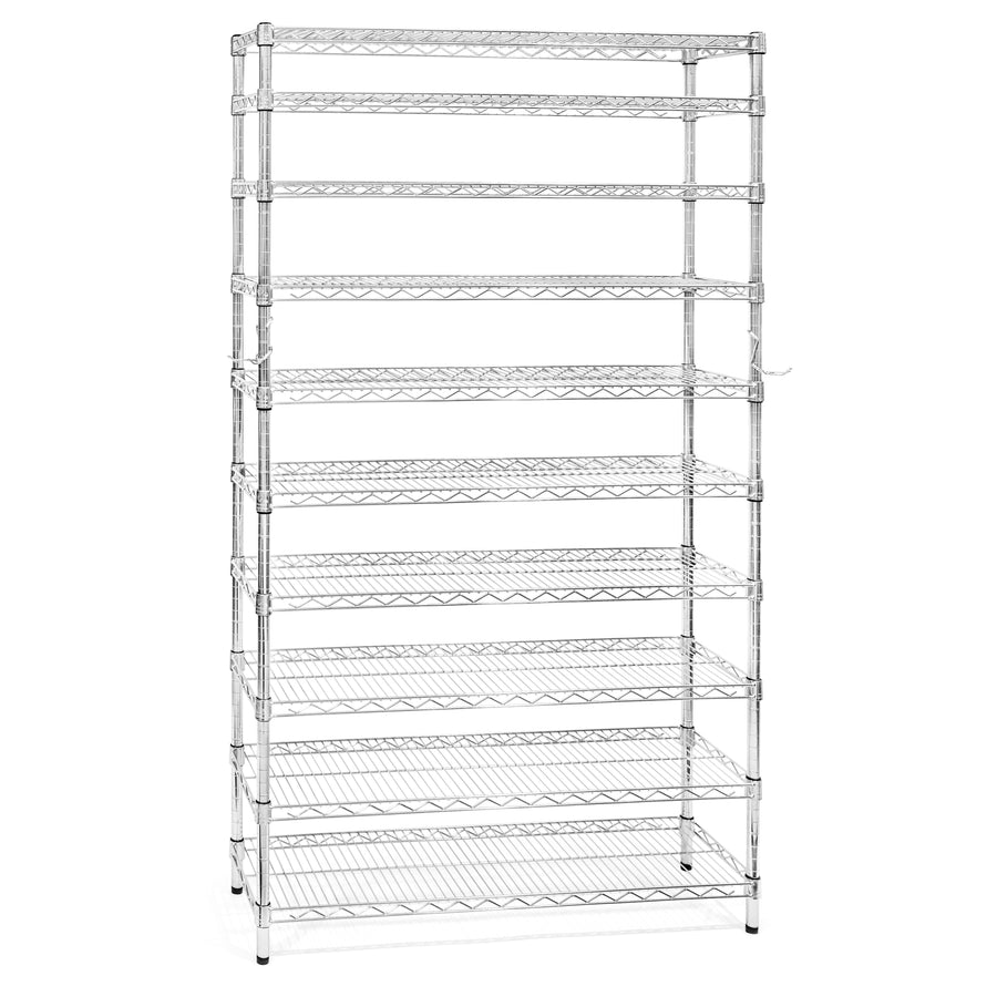 Chrome 10-Tier Shoe Rack