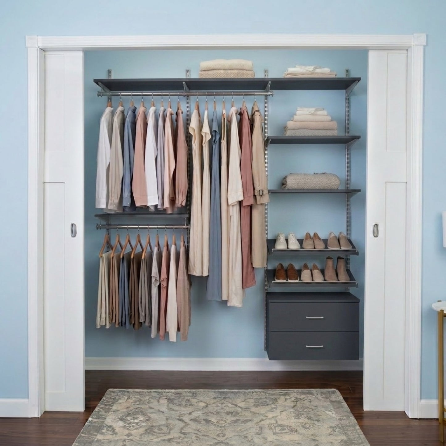 freedomRail 14"d Compact Closet Kits