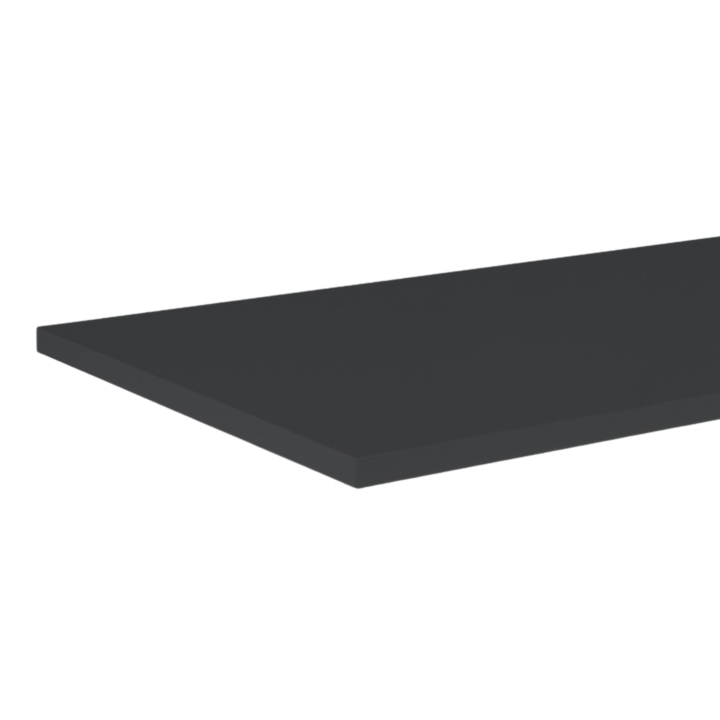 A dark gray rectangular panel or board shown at an angle on a plain white background.