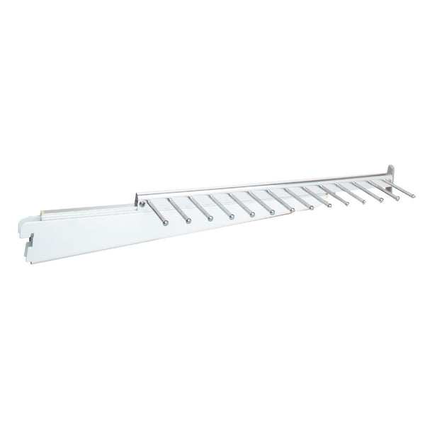 Sliding Tie and Belt Rack - White