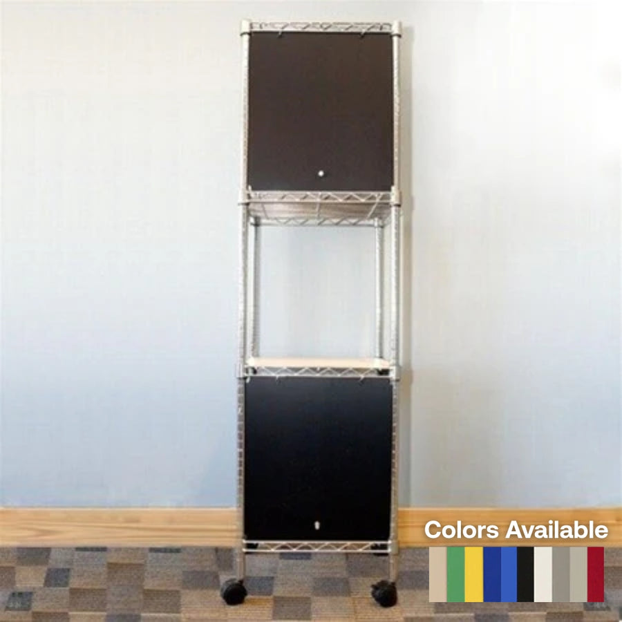18"d x 24"w x 18"h Swing Door Wire Shelving Enclosures