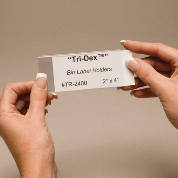 Clear Tri-Dex Label Holders - 25pk