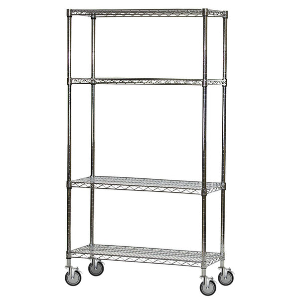4-Shelf Chrome Wire Carts - 12