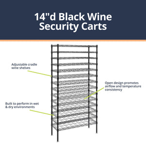 14"d Black Wire Wine Racks