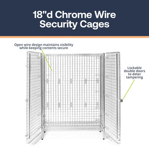 18"d Chrome Wire Security Cages
