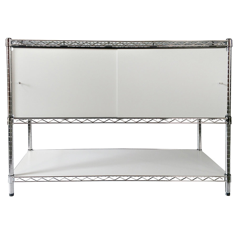 18"d Sliding Door Shelving Enclosures - Standard Colors