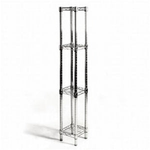 8"d x 8"w Chrome Wire Shelving w/ 5 Shelves