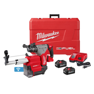 Milwaukee M18 FUEL 1-1/8" SDS Plus Rotary Hammer w/ ONE-KEY & HAMMERVAC Dust Extractor Kit (2915-22DE)